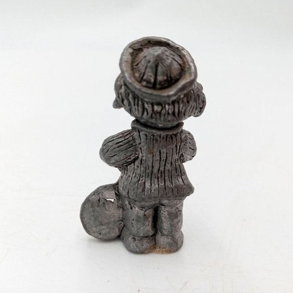 Miniature Tennis Player Pewter Collectible Vintage Racket Ball Mini Sports - Picture 3 of 8